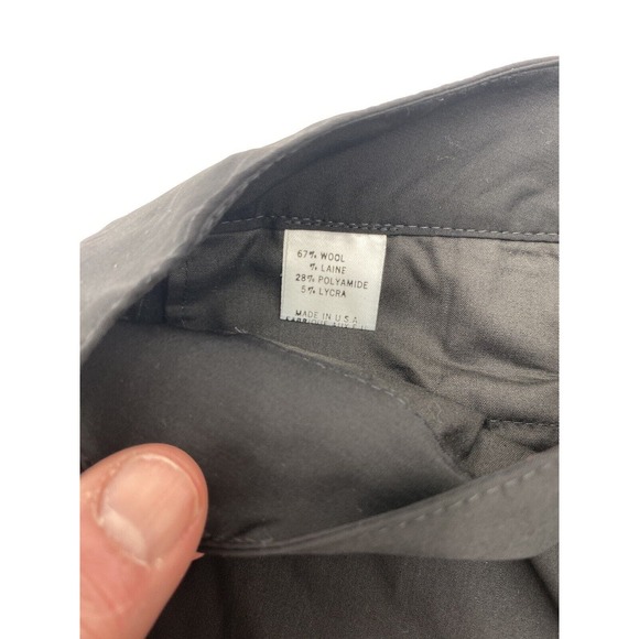 Theory Pants Shira Hi-Tech Black Wool‎ Blend Size 0 NWT - Picture 3 of 5